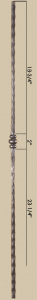 Square Hammered Flat Knob